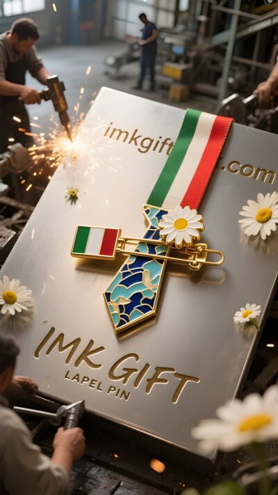 in989-Tre-colori-di-gloria-sulla-clip-per-cravatta-a-forma-di-margherita