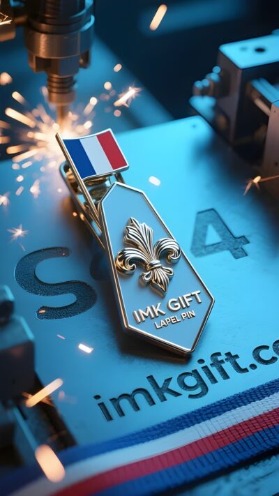 in991-Pince-à-cravate-Iris-gravure-idéale-dans-les-tons-bleu-blanc-et-rouge-de-la-France