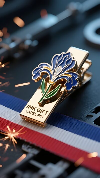 in989-Le-battement-de-cœur-de-la-France-sur-la-pince-à-cravate-Fleur-de-Iris