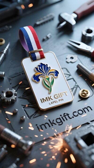 in998-Étiquette-de-bagage-Iris-illuminant-le-voyage-du-sang-français