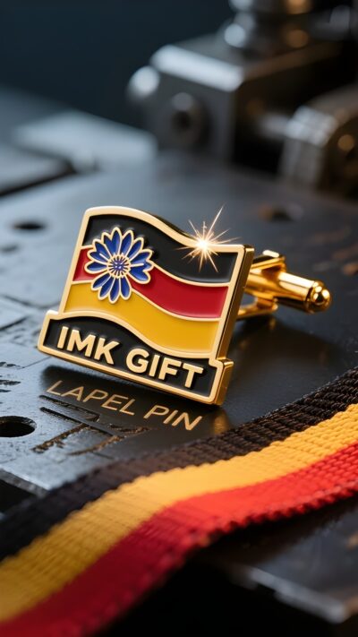 in991-Kornblumen-und-Trikolore-Nationalsymbole-auf-Manschettenknöpfen