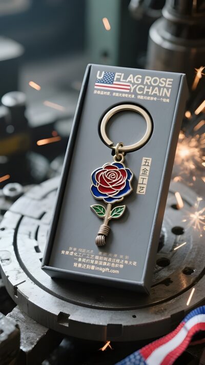 in983-The-Stars-and-Stripes-spirit-in-a-rose-keychain