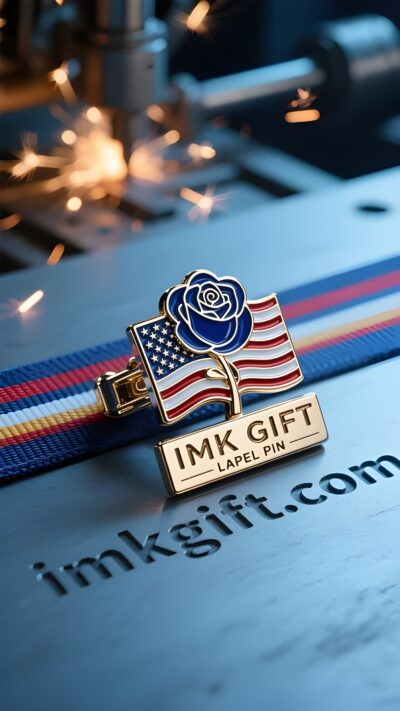 in981-Rose-tie-clip-the-feeling-of-home-and-country-pinned-on-the-chest