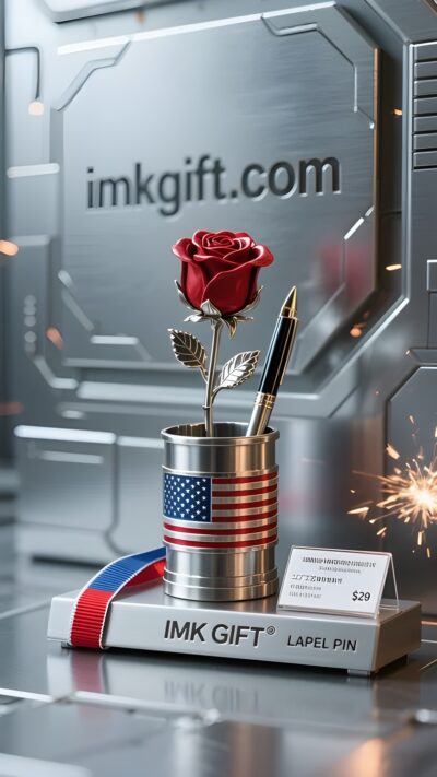 in996-The-Stars-and-Stripes-in-the-Rose-Pen-Holder-The-warmth-of-home-and-country-in-ordinary-daily-life